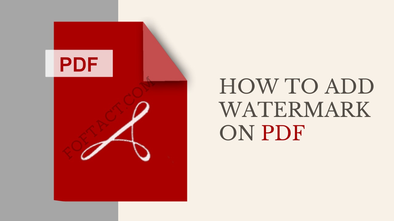 add watermarks on pdf-foftact